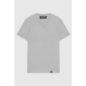 Tricou regular fit cu guler in V imagine