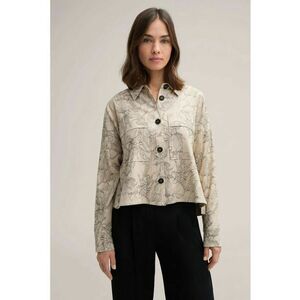 Cămașă cu buzunare frontale și imprimeu floral imagine