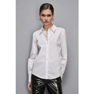 Cămașă regular cu detalii metalice la guler imagine