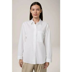 Cămașă supradimensionată cu buzunar la piept și închidere prin nasturi imagine