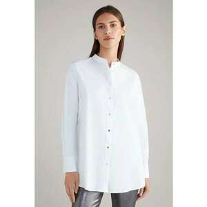 Cămașă supradimensionată - asimetrică cu guler rotund imagine