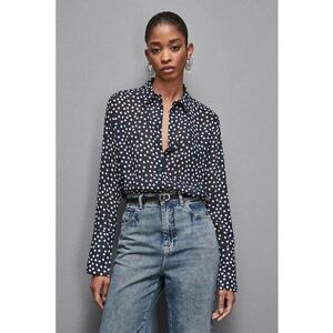 Cămașă trasparentă cu imprimeu dots imagine