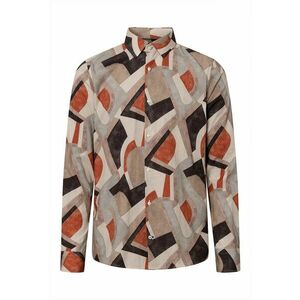 Cămașă cu mânecă lungă și imprimeu geometric imagine