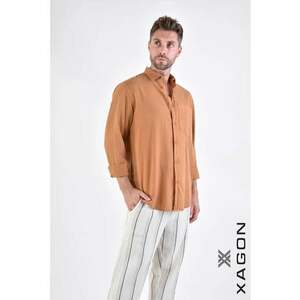 Cămașă cu mânecă lungă și buzunar frontal imagine