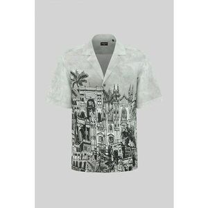 Cămașă cu mânecă scurtă și imprimeu imagine