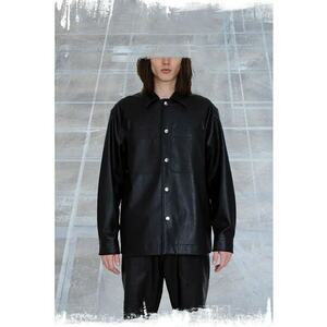 Cămașă largă tip jacheta din piele ecologică imagine