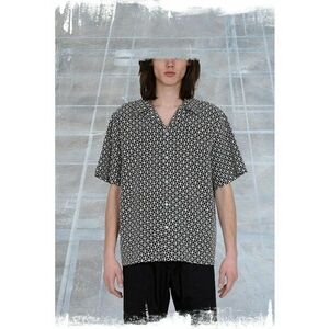 Cămașă cu cut drept și imprimeu floral brodat imagine