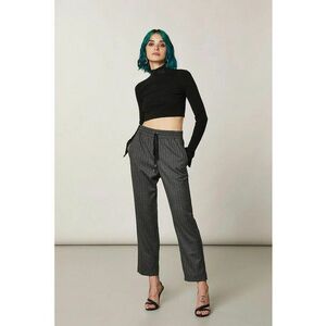 -Pantaloni cu o croală confortabilă - până la glezne - cu talie elastică si șnur imagine