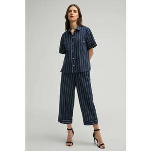 Pantaloni cu elastic in talie si imprimeu in dungi imagine