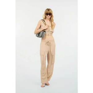 -Pantaloni cargo cu elastic în talie imagine