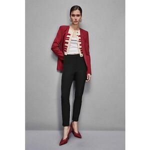 -Pantaloni tip creion cu talie medie imagine