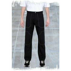 -Pantaloni drepți cu inserții frontale imagine