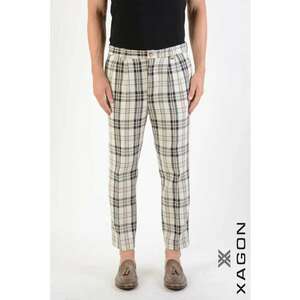 -Pantaloni regular fit - cu imprimeu în dungi imagine