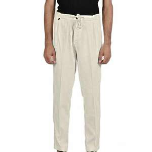 -Pantaloni regular - cu material structurat și șnur în talie imagine