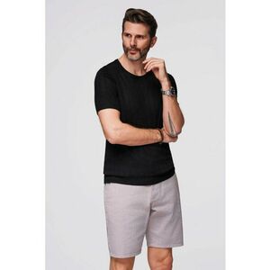 Tricou cu decolteu rotund si aspect perforat imagine