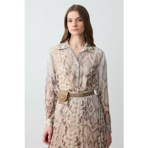 Camasa transparenta cu imprimeu ce imita pielea de reptila imagine