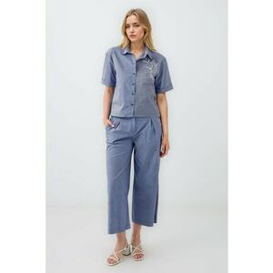 Pantaloni capri cu croiala ampla imagine