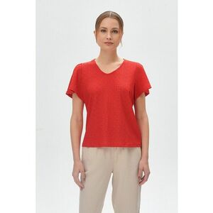 Tricou cu decolteu in V si design de dantela Sangallo imagine