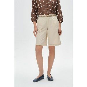 Pantaloni scurti cu croiala ampa si curea imagine