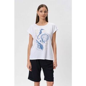 Tricou din amestec de modal cu decolteu rotund imagine