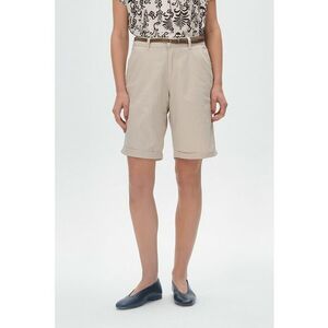 Pantaloni scurti drepti cu curea imagine