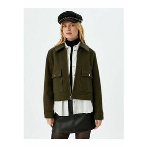 Jacheta crop cu fermoar imagine