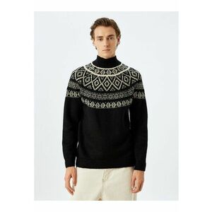 Pulover cu model si guler mediu imagine