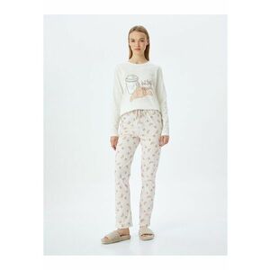 Pijama cu pantaloni lungi si imprimeu imagine