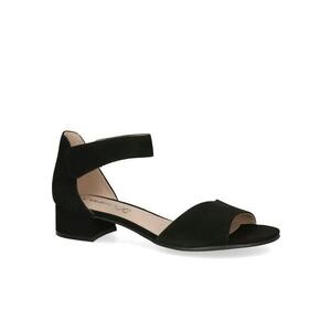 Sandale dama piele naturala - casual - toc jos - negru imagine