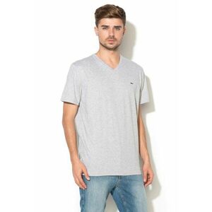 Tricou din bumbac cu decolteu in V imagine