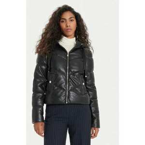 Geaca dama - 304480027 - Piele ecologica - Negru imagine