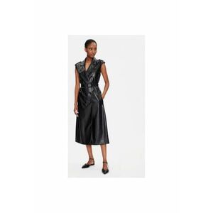 Rochie dama - 304313073 - Piele ecologica - Negru imagine