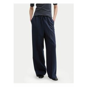 Pantaloni dama - 304817182 - Poliester/Viscoza - Albastru imagine