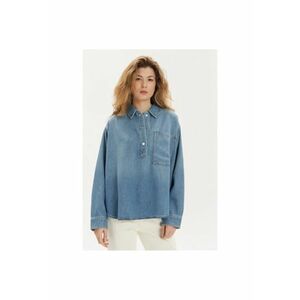 Camasa dama - 303565534 - Lyocell/Bumbac - Albastru imagine