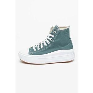 Pantofi sport flatform cu garnituri de piele intoarsa Chuck Taylor All Star imagine