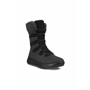 Ghete dama - piele intoarsa - Negru - imagine