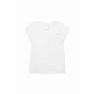 Tricou striat cu decolteu henley imagine