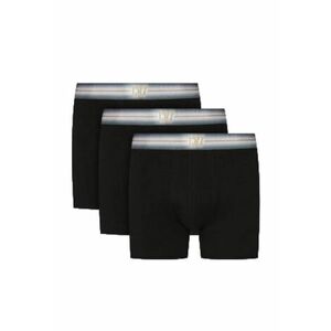 Set 3 perechi boxeri barbati 300 8100 49 - Bumbac/Elastan - Negru - imagine