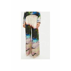 Pantaloni dama - 304891359 - Matase - Multicolor imagine