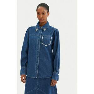 Camasa dama - 304453717 - Bumbac - Albastru imagine