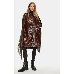 Palton dama - 304550331 - Piele naturala - Maro imagine