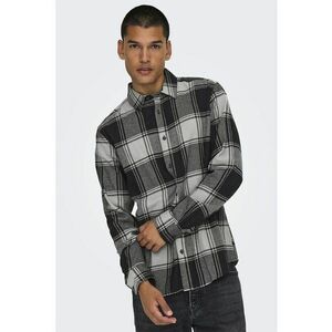 Camasa de bumbac cu maneci lungi si model in carouri Gudmund imagine