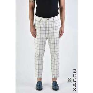 Pantaloni regular fit cu imprimeu în carouri imagine