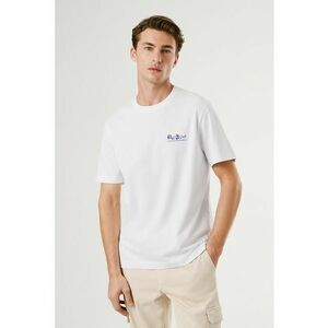 Tricou de bumbac cu decolteu la baza gatului imagine