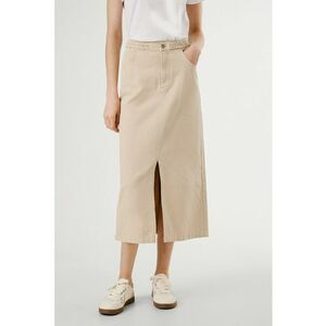 Fusta midi de denim cu slit frontal imagine