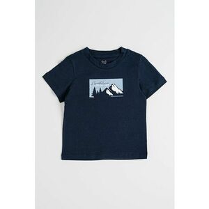 Tricou cu decolteu la baza gatului si imprimeu grafic imagine