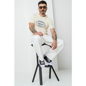 Tricou cu imprimeu frontal si decolteu la baza gatului York imagine