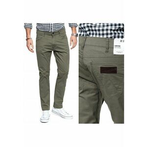 Pantaloni Din Material - Larston - Croi: Slim Fit - Stil: Conici - Tip De Pantaloni: Skinny - Compozitie Material: 98% Bumbac - 2% Elastan - 32 EU - 32/32 - Verde imagine