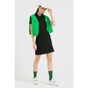 Rochie polo din material pique cu logo discret imagine
