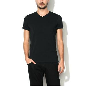 Set de tricouri negre cu decolteu in V - 2 piese imagine